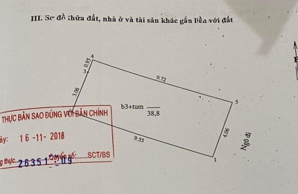 NGÕ THÔNG - HÀO NAM - ĐỐNG ĐA - 40M2 X 5 TẦNG - Mặt tiền 4M - 5PN - NHỈNH 5 TỶ